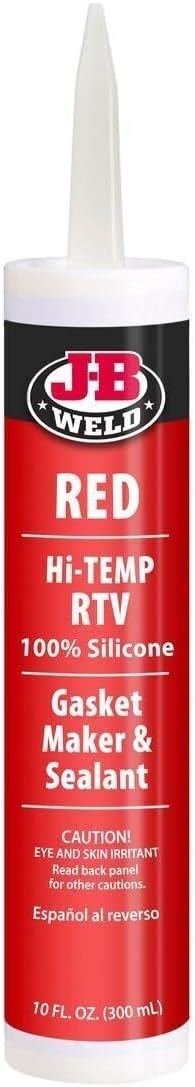 J-B Weld 31914 Red High Temperature RTV Silicone Gasket Maker and Sealant - 10.3 oz. Red 10.3 oz