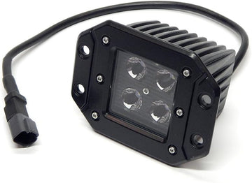 Southern Truck 79915 Black Face 3" x 3" 16W Square Flush Mount LED Flood Light (DT Harness 79900/1,440 Lumens)
