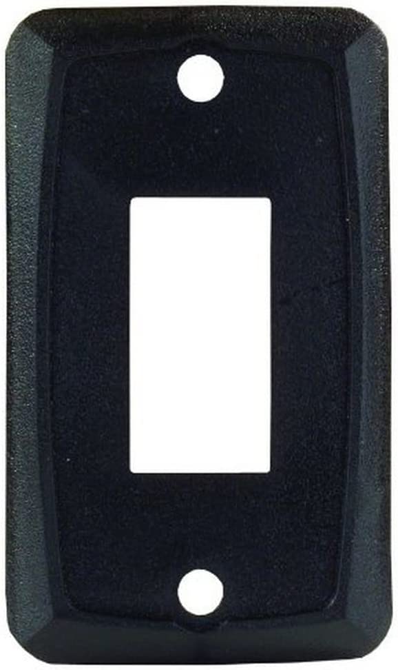 JR Products 12855 Black Single Switch Face Plate