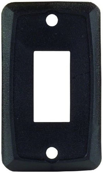 JR Products 12855 Black Single Switch Face Plate