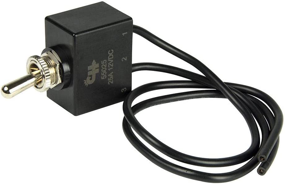 BEP 1002010 SPST Sealed Toggle Switch with Wire Leads - Off/On