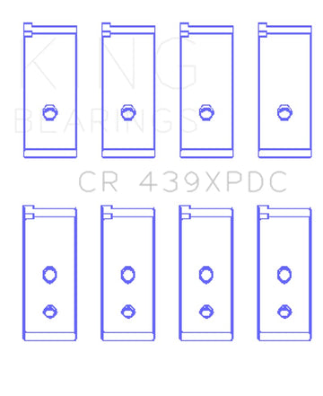 King Engine Bearings (CR439XPDCSTDX) King Honda 4 B18A1/B18B1 (Size Standard) Connecting Rod Bearing Set