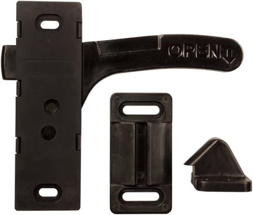 JR Products 06-11865 Black Bi-Directional Screen Door Latch Quantity 1