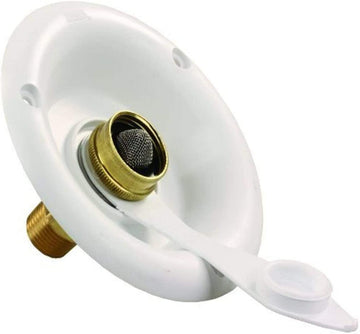 JR Products 321-B-26-A Polar White City Water Dish with 1/2