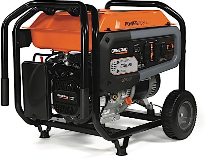 Generac 7683 GP6500 6,500-Watt Portable Generator CARB Compliant