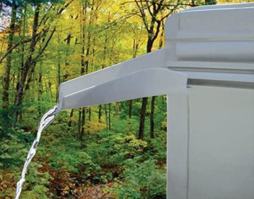 JR Products 655-PW-A Polar White Rigid Extended Rain Gutter Spout