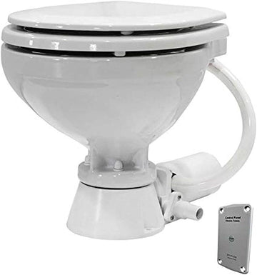 Johnson Pumps 80-47435-01 AquaT Compact Standard Electric Marine Toilet, 12V, White