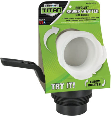 Thetford 17879 Titan Revolve Sewer Adapter with Handle