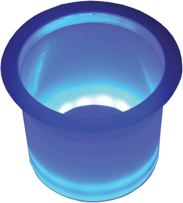 T-H Marine LED-LCH-BU-DP LED Lighted Stainless Steel Rim Drink Holder - Blue