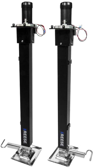 Reese 500708 Fifth Wheel RV Landing Gear System, Single Output 8K Static, 8K Lift