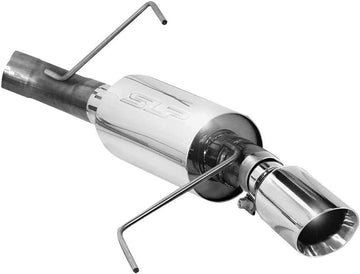 SLP M31021 Axle-Back Exhaust (2005-10 Mustang V6 "LoudMouth III" Single-Side w/3.5" Tip)