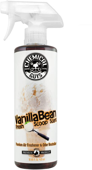 Chemical Guys AIR23116 Vanilla Bean Fresh Scoop Scent Air Freshener & Odor Eliminator 16 Fluid Ounces 16 oz