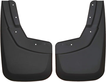Husky Liners Mud Guards | Front Mud Guards-Black | 56881 | Fits 2014-2018 Chevrolet Silverado 1500, 2015-2019 Silverado 2500/3500, 2019 Silverado 1500 LD w/ Single Rear Wheels 2 Pcs Custom Front Mud Guards Silverado