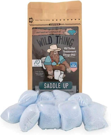 Camco 41473 Wild Thing RV Toilet Treatment Drop-Ins, Saddle Up - Pack of 10