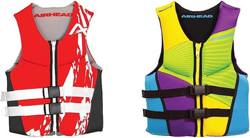 Airhead Swoosh Kwik-Dry Neolite Life Jacket, US Coast Goard Approved Type III Life Jacket, Adult and Youth Sizes Vest + Life Jacket, 10074-03-B X-Small Red