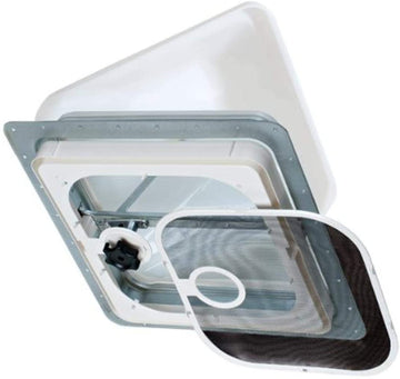 Ventline V2092SP-28 14" Radius White Vent with Pop Out Screen and Garnish Boxed