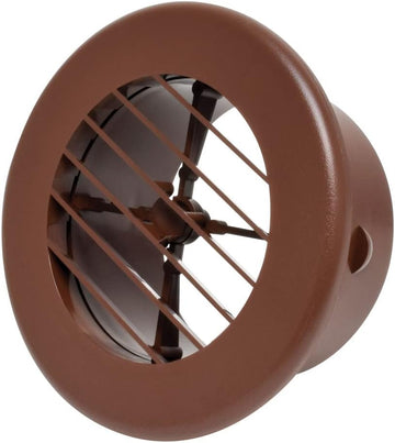 Valterra A10-3347VP Rotating Heating and A/C Register - 4" ID x 5-3/8" OD, Brown