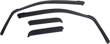 EGR 571691 in-channel window visors front and rear set dark smoke finish compatible with select Chevrolet Silverado and GMC Sierra models
