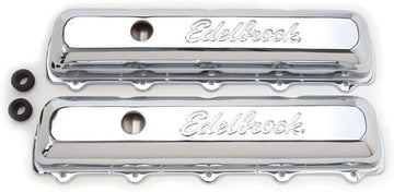 Edelbrock 4485 Signature Series Chrome Valve Covers - Set of 2