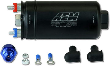 AEM 50-1005 Inline High Flow Fuel Pump (380lph), 6.24 x 2.365 x 2.365 inches