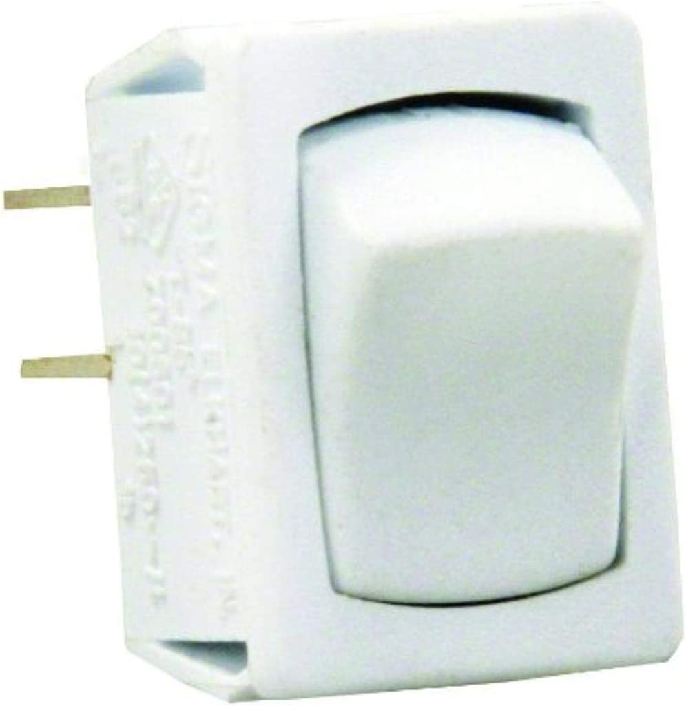 JR Products 13645 White SPST Mini On/Off Switch