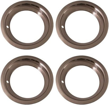 Set of 4 Stainless Steel 15 Inch Beauty Trim Rings with Metal Clip Retention System - Part Number: IWC1515D3 by IWC