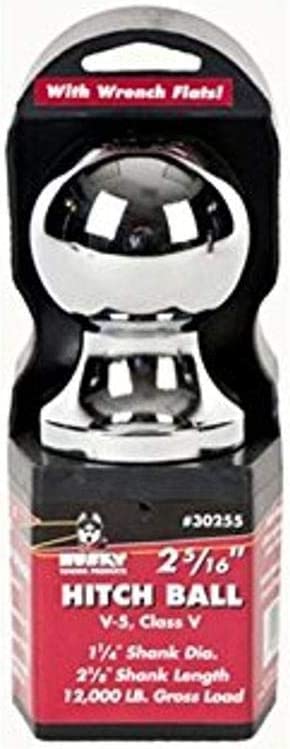 Husky 30255 2-5/16 X 1-1/4 X 2-5/8 Chrome Solid Steel Trailer Hitch Ball 2-5/16 X 1-1/4 X 2-5/8 - Inches