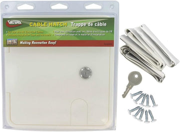 Valterra A10-2151VP Large Square Cable Hatch - White Large White