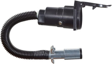 RV Designer P725 6-Way Round Plug to 7-Way RV Socket Harness Adapter