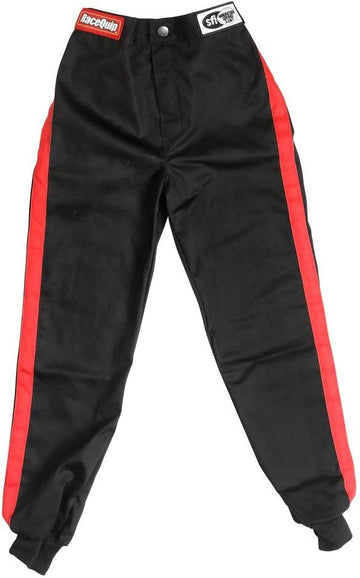 RaceQuip Single Layer Racing Driver Fire Youth/Jr Suit Pants (Black, Large) Large Black