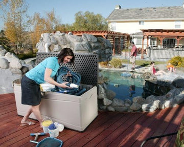 Lifetime 60012 Extra Large Deck Box 130 Gallon Desert Sand/Brown