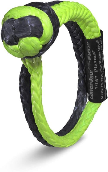 Bubba Rope Gator-Jaw PRO Synthetic Shackle, 7/16” – Heavy-Duty Vehicle Tow Shackle: 52,300 lbs. Capacity - Green