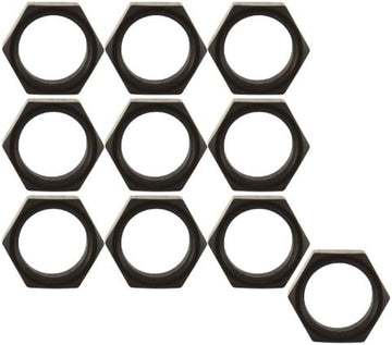 Allstar ALL18286-10 Black Thread Aluminum Jam Nut, (Pack of 10) 5/8-18 RH Thread