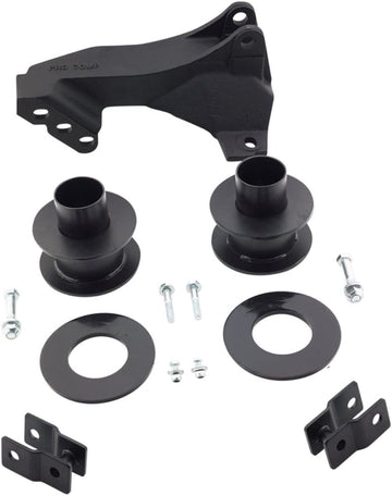 Pro Comp Suspension 62665 Level Lift Coil Spring Spacer Front Lift Height 2.5 Inch Front Shock Relocation Brackets Track Bar Drop Level Lift Coil Spring Spacer