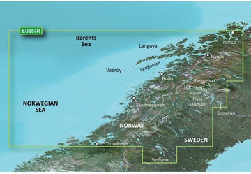Garmin Bluechart G2 - HXEU053R - Trondheim - Tromso - MicroSD & SD