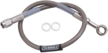 Edelbrock/Russell 657032 Endura 10mm Banjo to Straight -3AN Brake Hose Assembly - 15"
