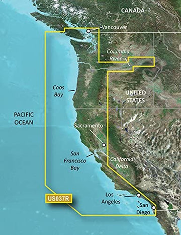 Garmin BlueChart g2 Vision Vancouver/San Diego Saltwater Map microSD Card