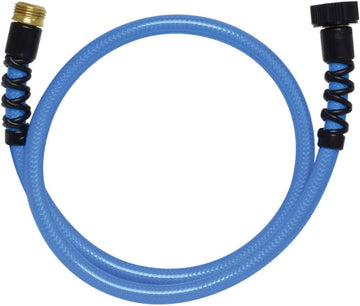 Valterra W01-8048 AquaFresh High Pressure Drinking Water Hose with Hose Savers - 1/2" x 4', Blue