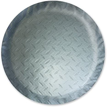 ADCO 9757 Silver Diamond Plated Steel Vinyl Spare Tire Cover J, (Fits 27" Diameter Wheel)