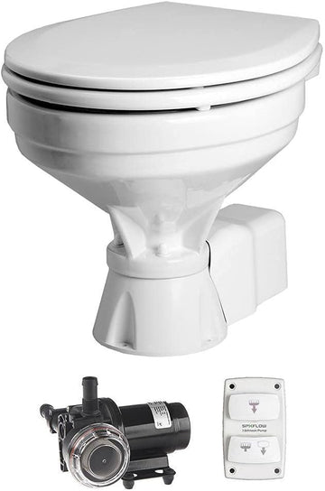 John 80-47232-01 Aqua T Toilet, Comfort, 12V, Electric Quiet Flush
