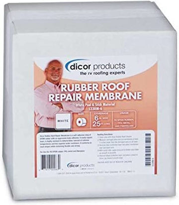 Dicor 533RM-6 EPDM 6" X 25' Self-Adhesive Rubber Roof EPDM Repair Membrane