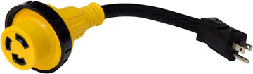 Valterra A10-1530DBK 15am-30af Detach Adapter Cord, 12in, Bulk