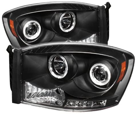Spyder Auto PRO-YD-DR06-HL-BK Dodge Ram 1500/2500/3500 Black Halogen LED Projector Headlight