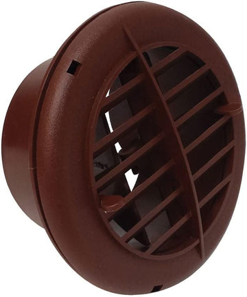 Valterra A10-3352VP Rotating/Dampered Heating and A/C Register - 4" ID x 5-3/8" OD, Brown