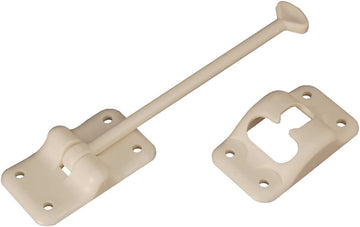RV Designer Collection E237 White Color 6" T Style Plastic Entry Door Holder 6 Inch
