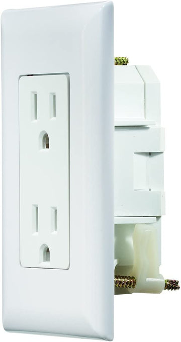 RV Designer Collection S811 Dual Outlet W/Cover Plate White