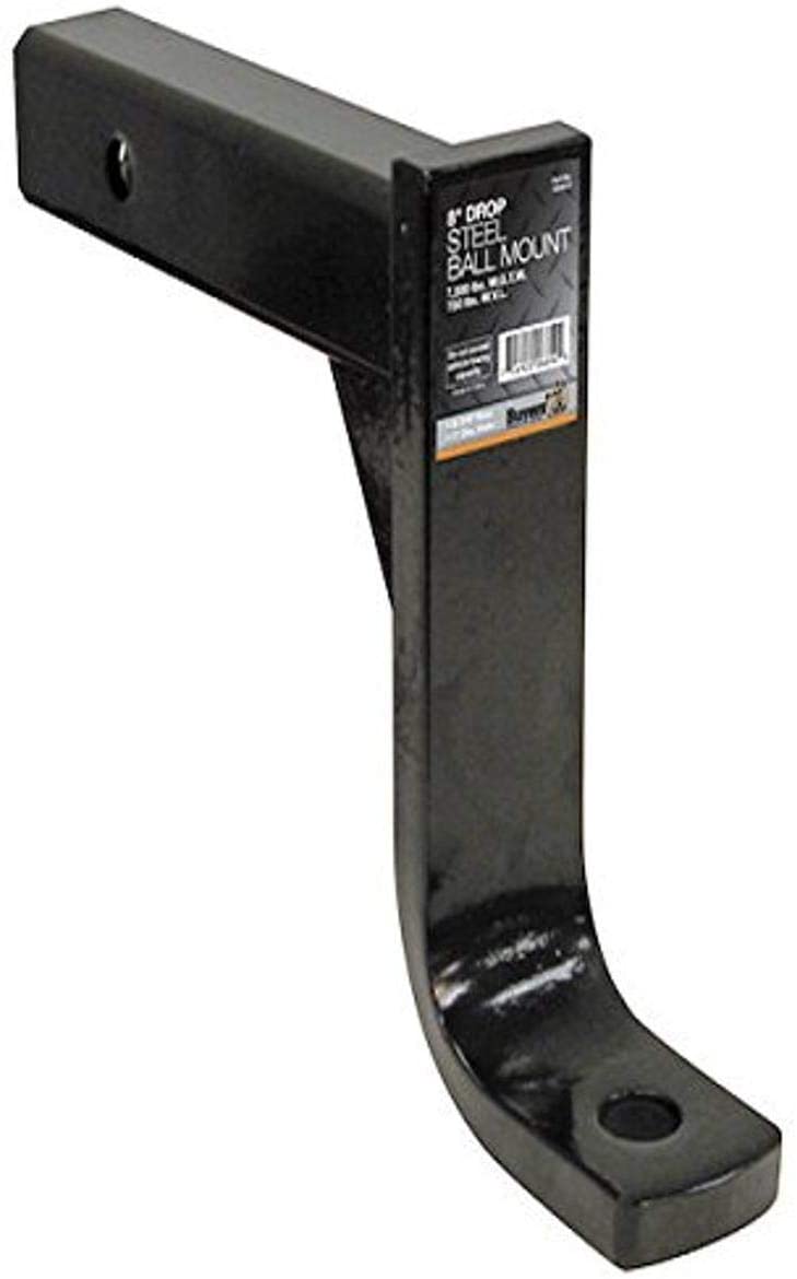 Buyers Products 2 Inch Ball Mount With 8 Inch Drop x 10 Inch Long Tube Black