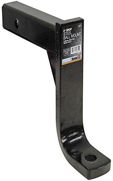 Buyers Products 2 Inch Ball Mount With 8 Inch Drop x 10 Inch Long Tube Black
