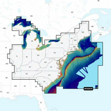 Navionics Garmin 010-C1370-40 U.S. East Platinum+ microSD/SD Card NPUS007R, Black