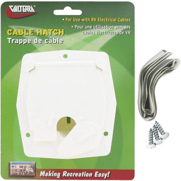 Valterra A10-2143VP Small Square Cable Hatch - White Small White